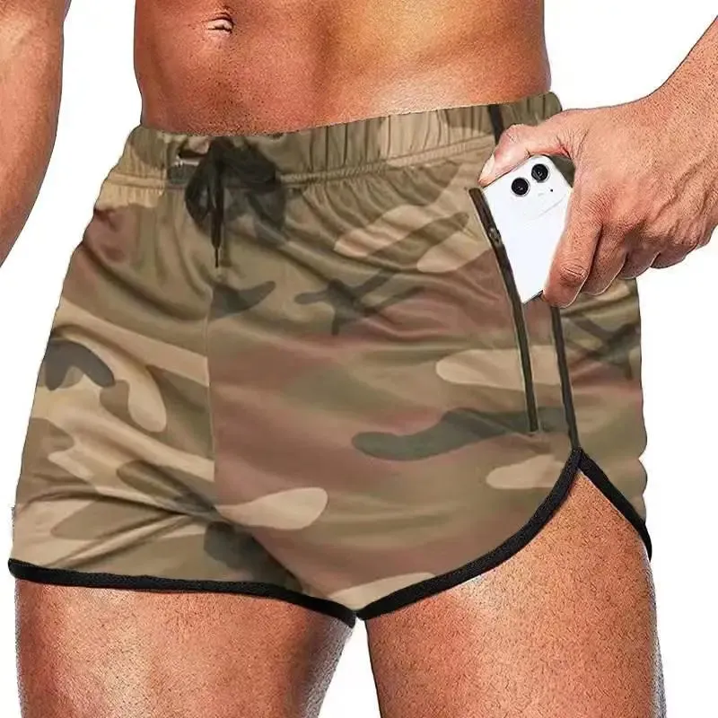 2023 Men's Camo Quick-Dry Running Shorts for Summer Fitness and Training