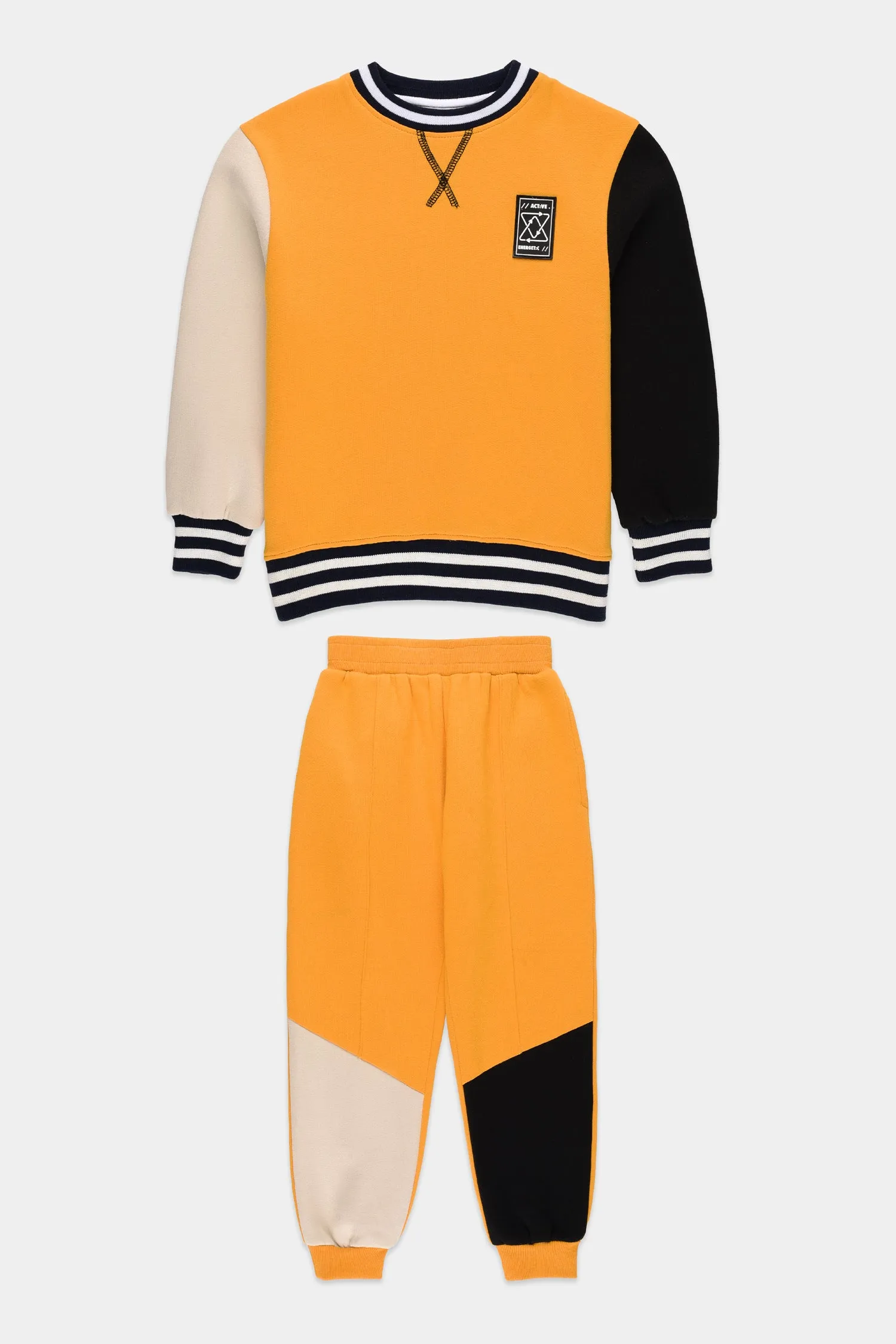 ACTIVE Yellow Sweatshirt & Jogger Set