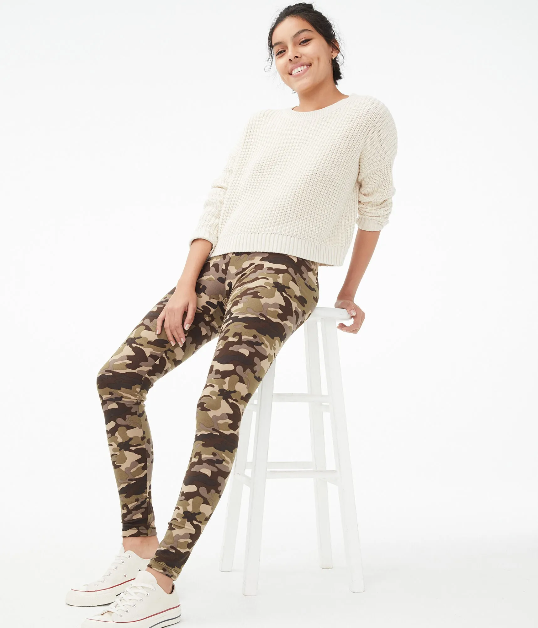 Aeropostale Seriously Soft Camo High-Rise Leggings