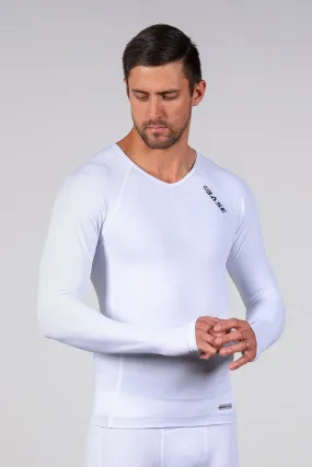 BASE Men's Long Sleeve Compression Tee - White