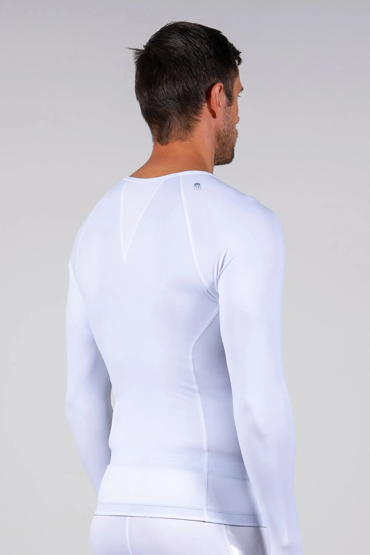 BASE Men's Long Sleeve Compression Tee - White