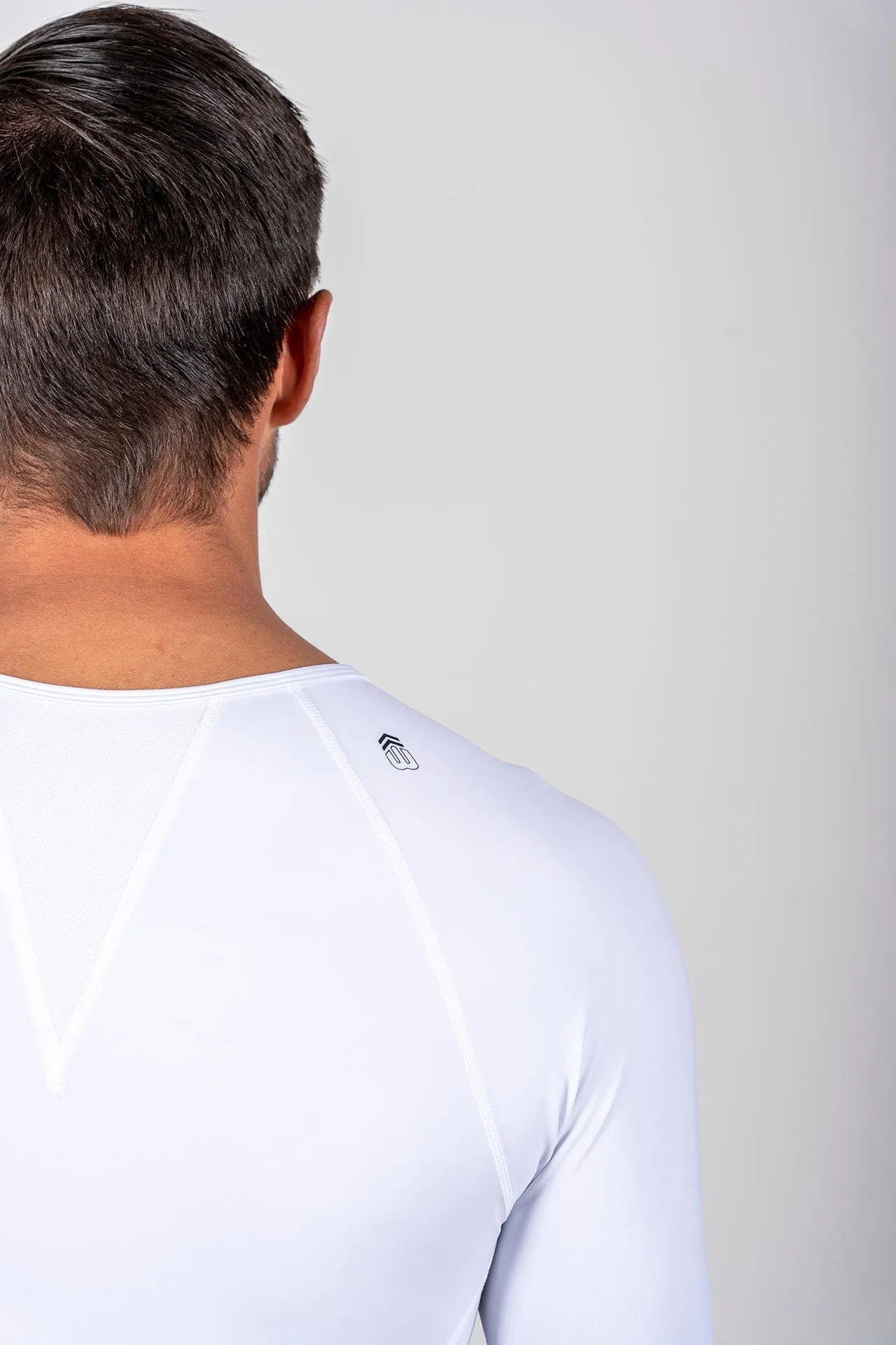BASE Men's Long Sleeve Compression Tee - White