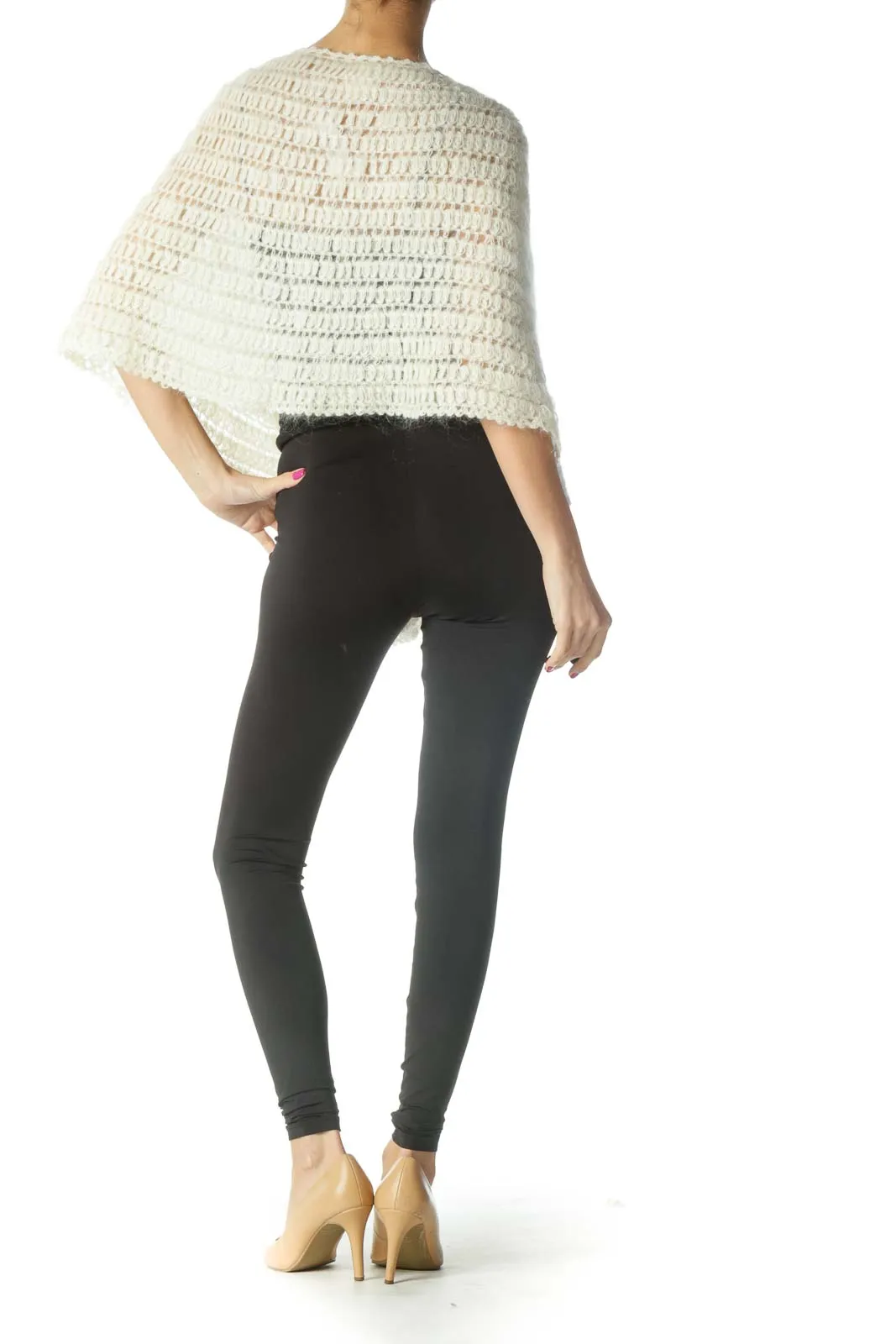 Beige Solid Cardigan