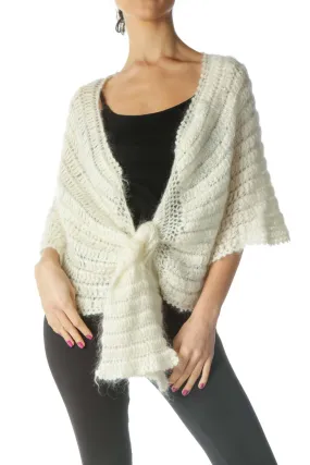 Beige Solid Cardigan