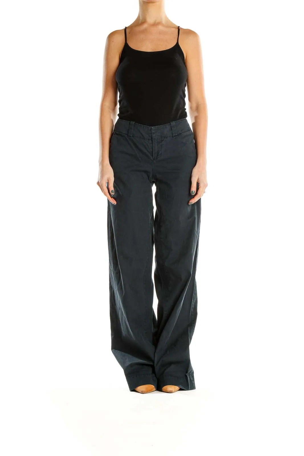 Blue Wide Leg All Day Wear Trousers