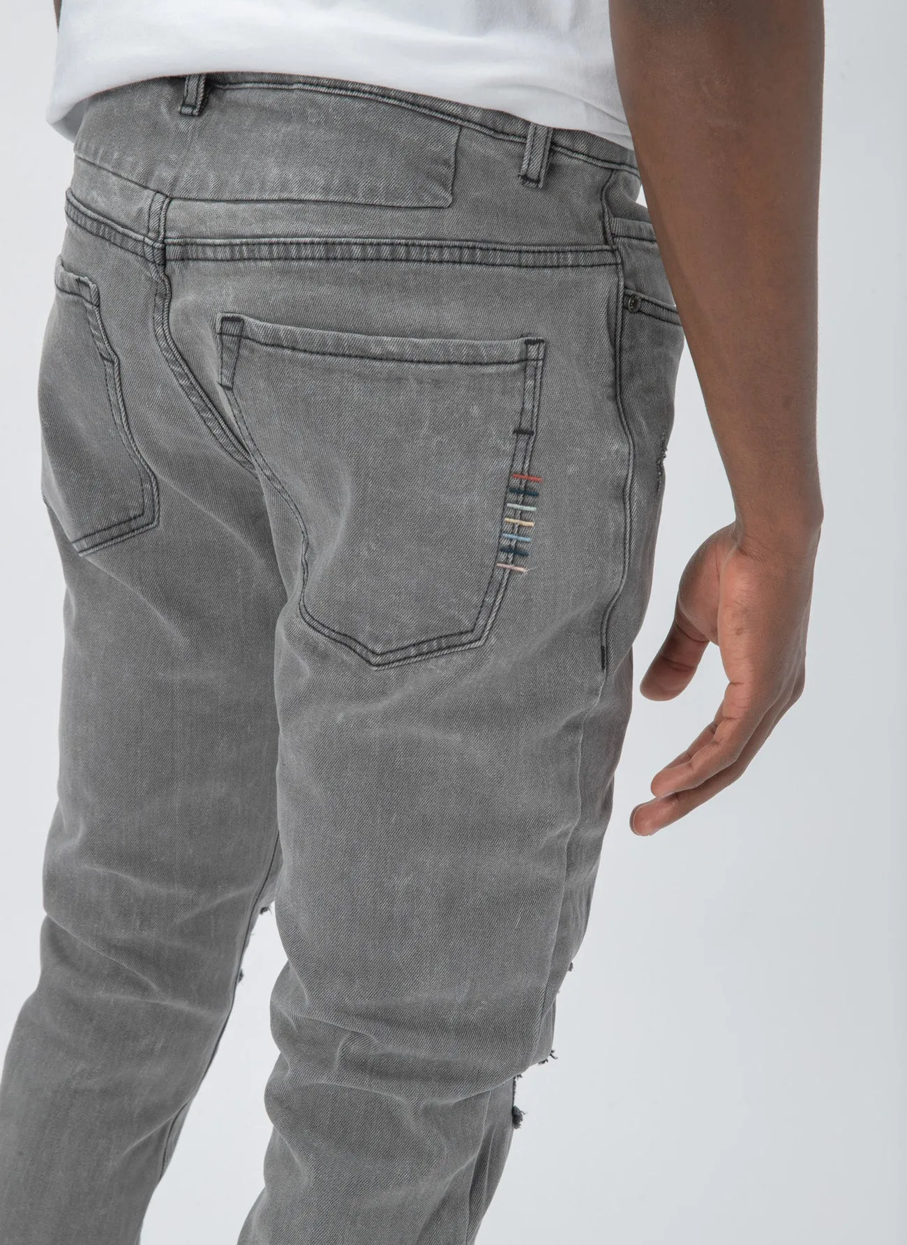 B.Slim Jean Acid Black