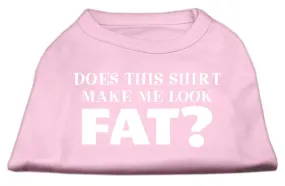 Does This Shirt Make Me Look Fat? Screen Printed Shirt Light Pink Sm (10)