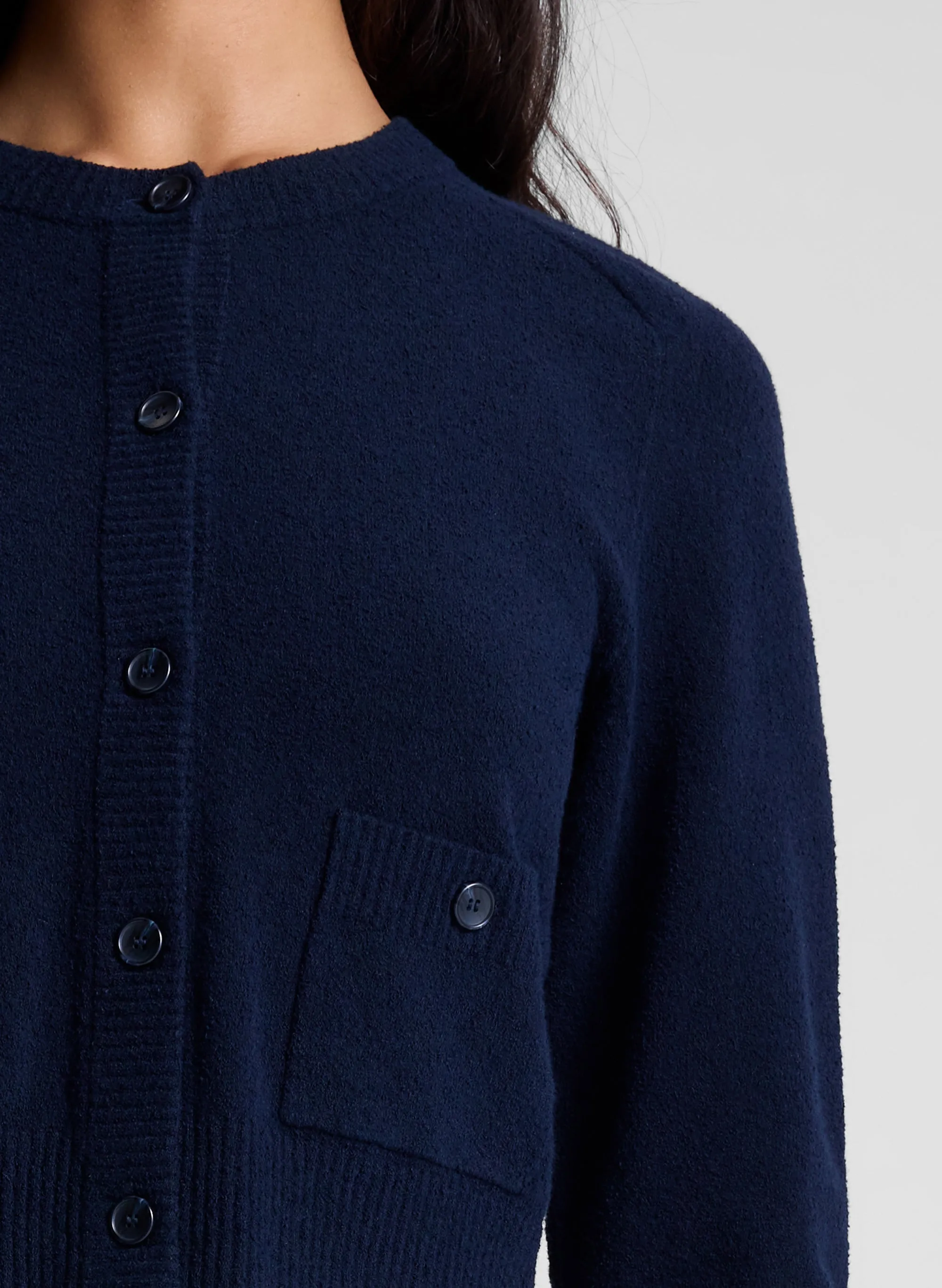 Elise Cotton Boucle Cardigan