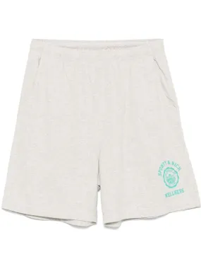 Emblem-print track shorts