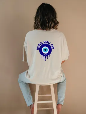 Evil Eye Drip Street Style Cotton T-shirt