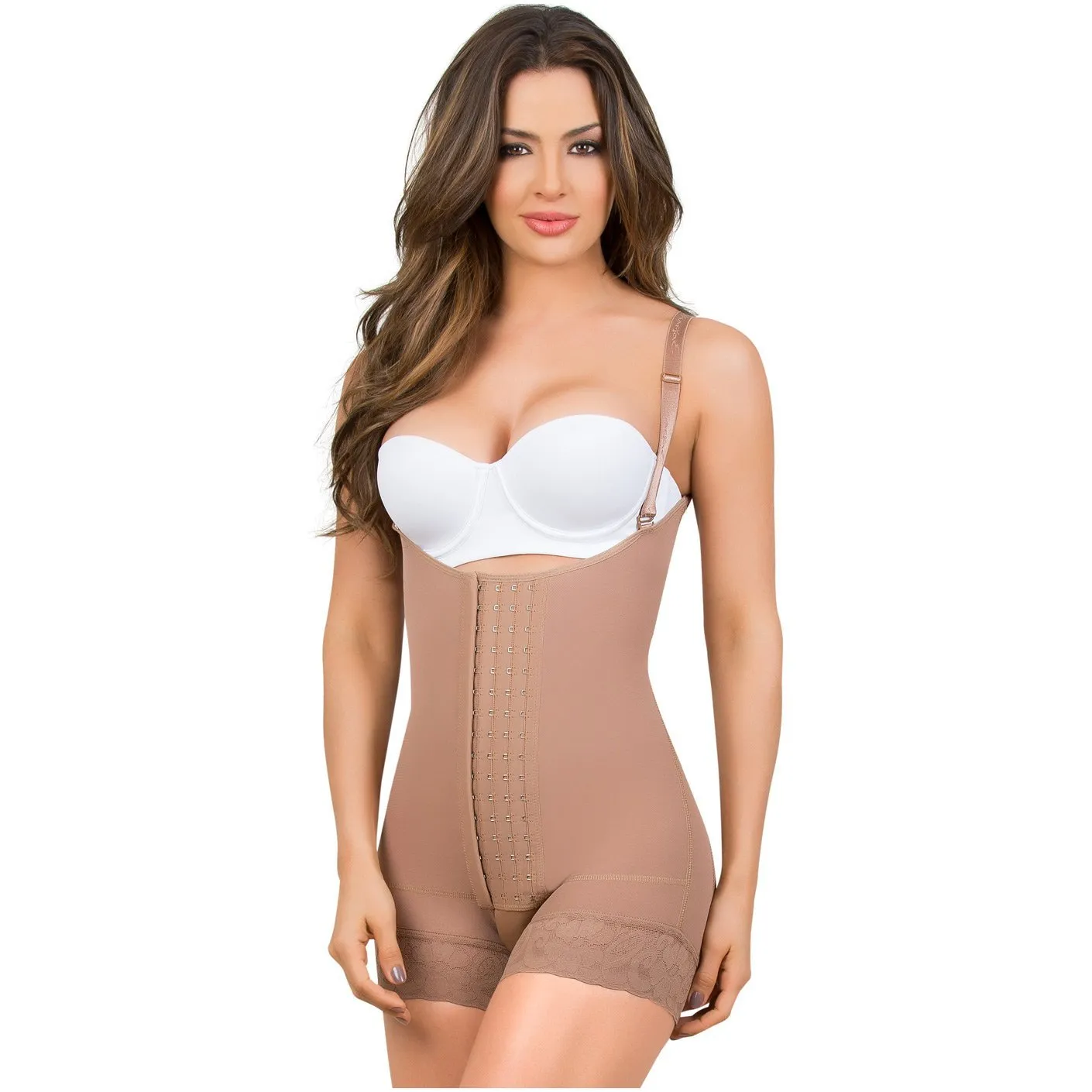 Fajas MariaE 9434 Strapless & Tummy Control Postpartum Boyshort
