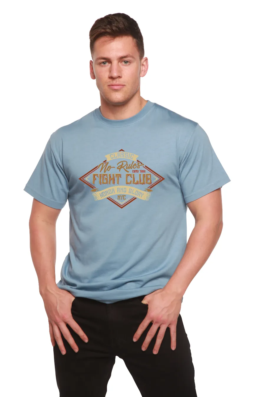 Fight Club Men's Bamboo Viscose/Organic Cotton Short Sleeve Graphic T-Shirt