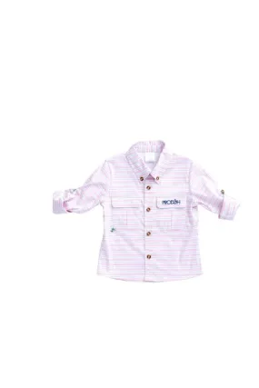 GIRL'S STRIPED FISHING SHIRT IN BALLERINA