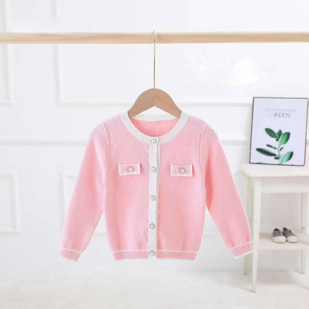 Girls Sweater with Pearl Buttons
