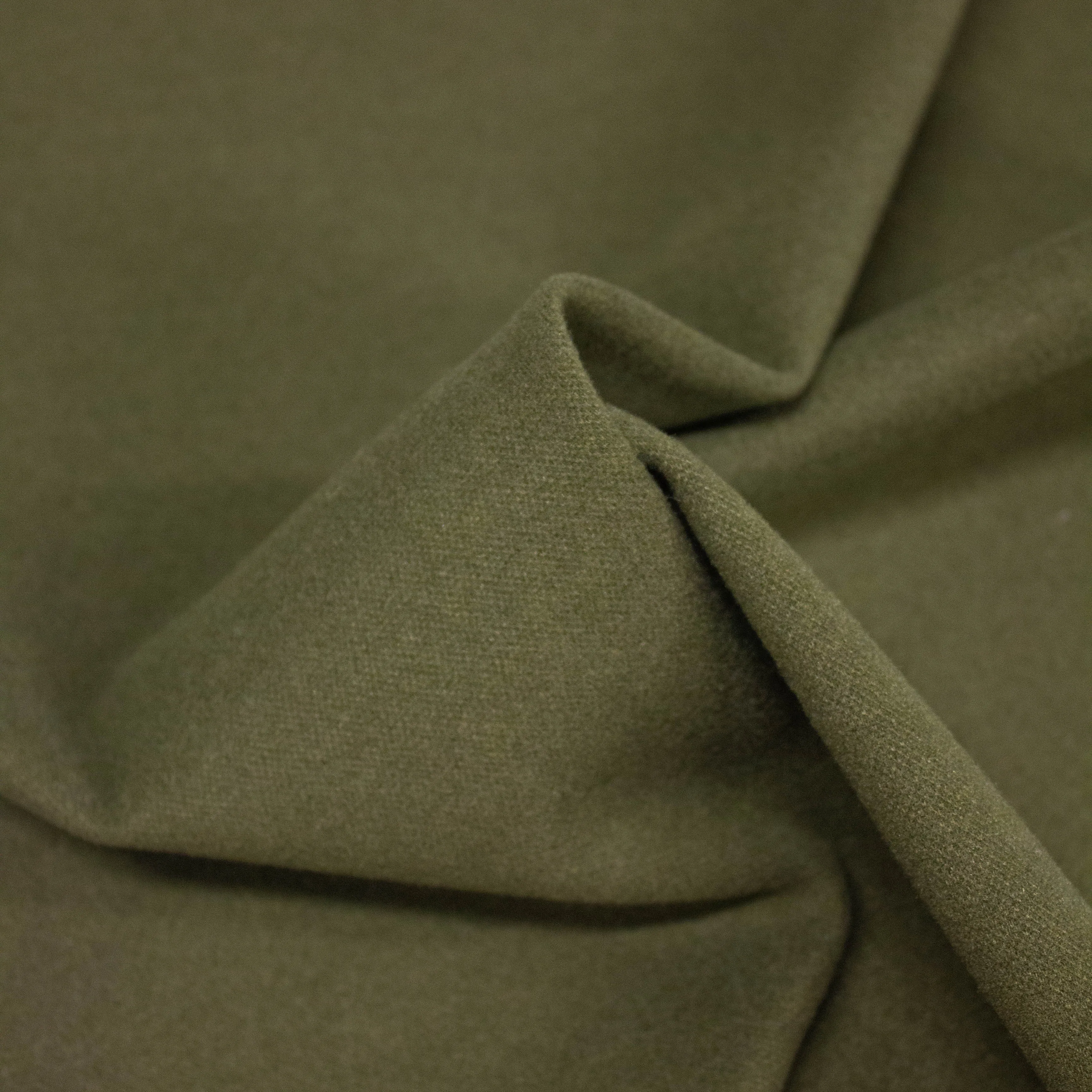 Gotte Military Green Soft Polyester Blend Stretch