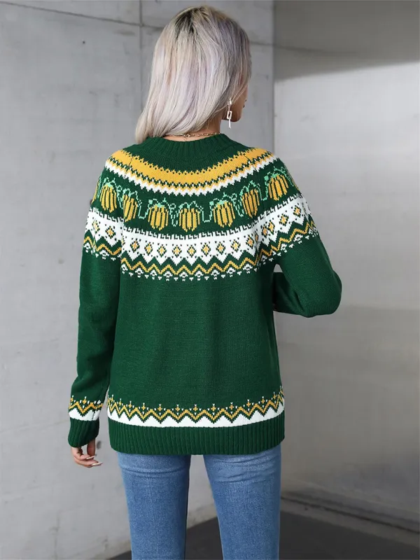 Halloween Sweater Crew Neck Holiday Sweater
