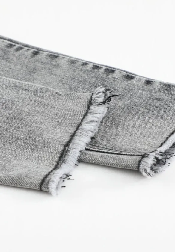 High Rise Black Acid wash denim