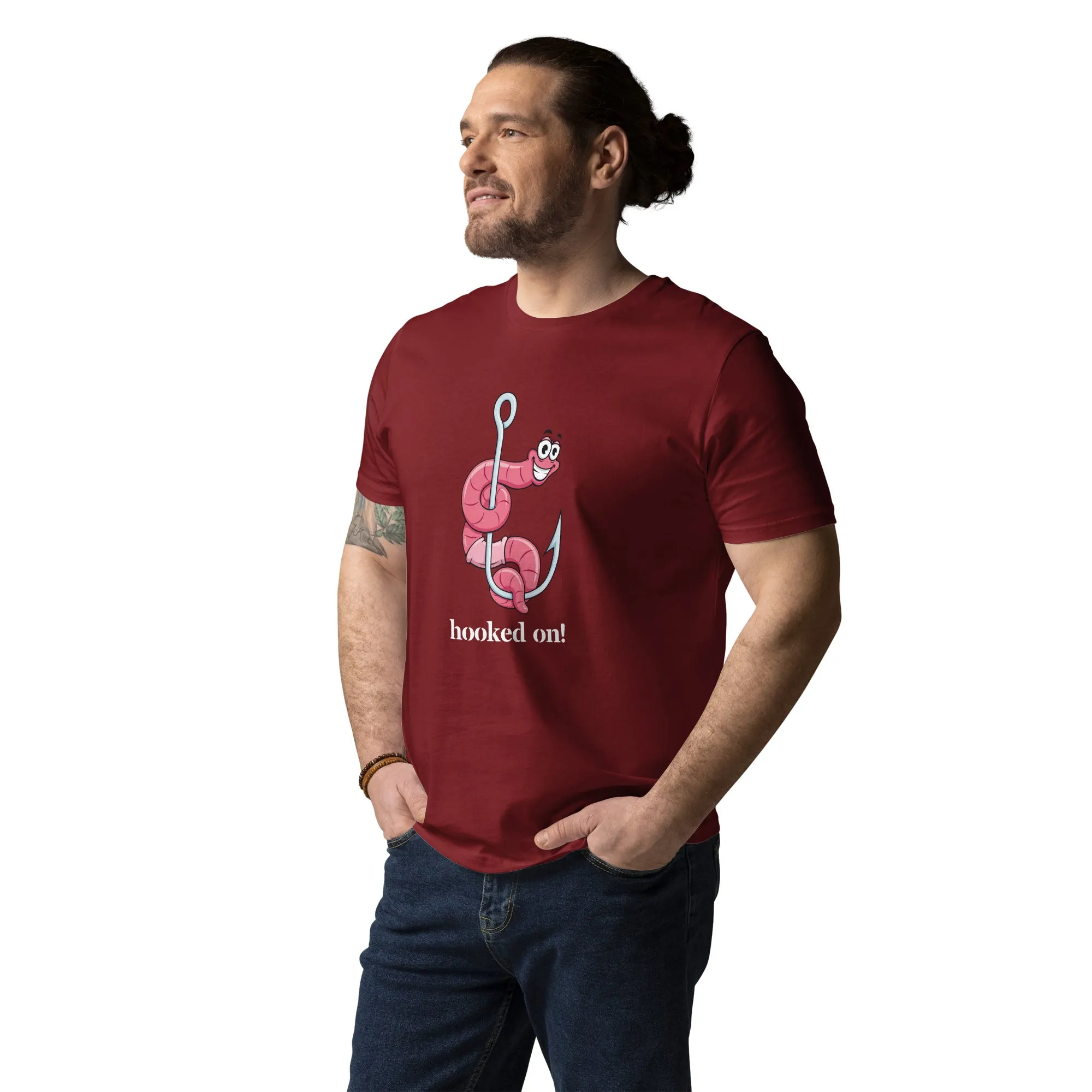 Hooked On! Unisex organic cotton t-shirt