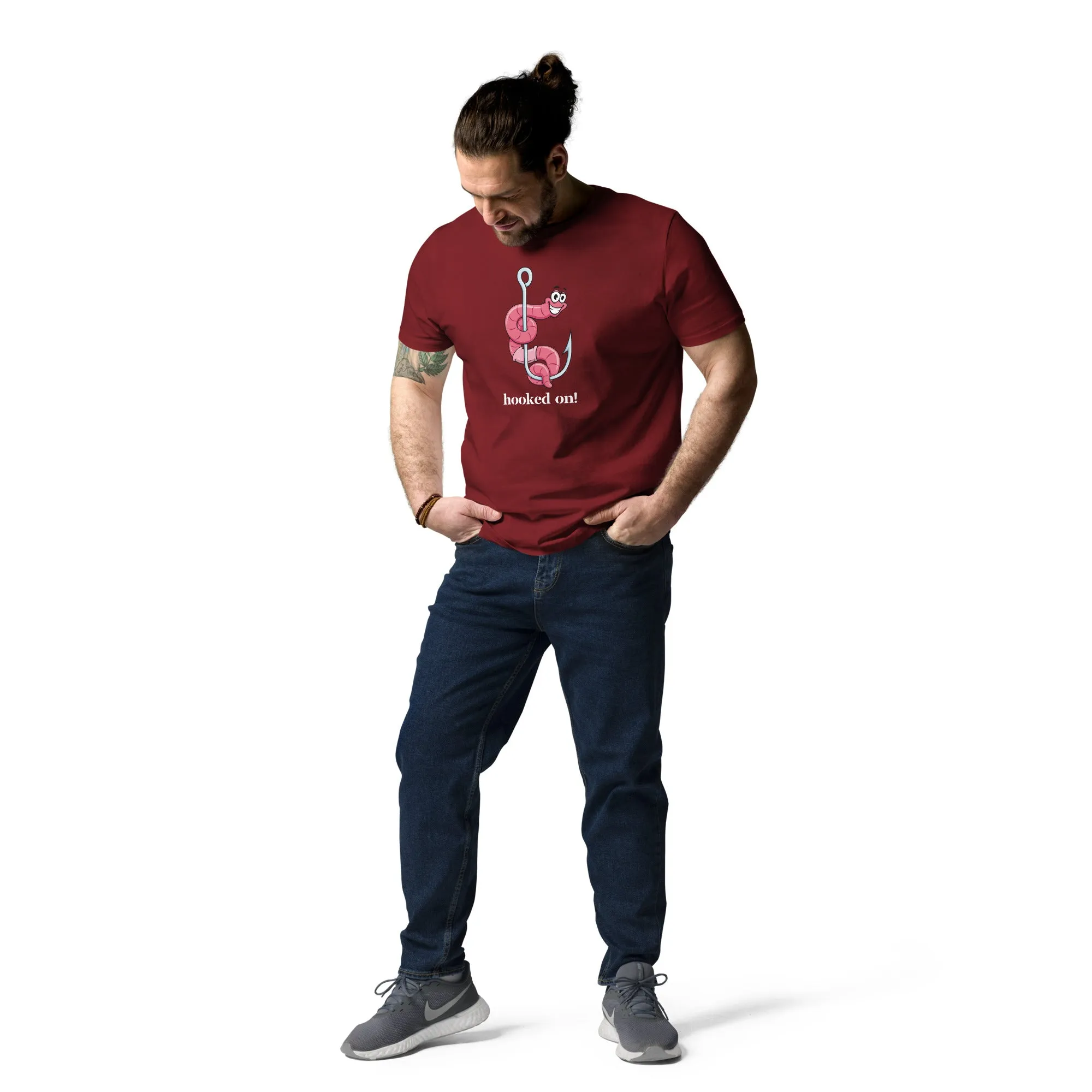 Hooked On! Unisex organic cotton t-shirt