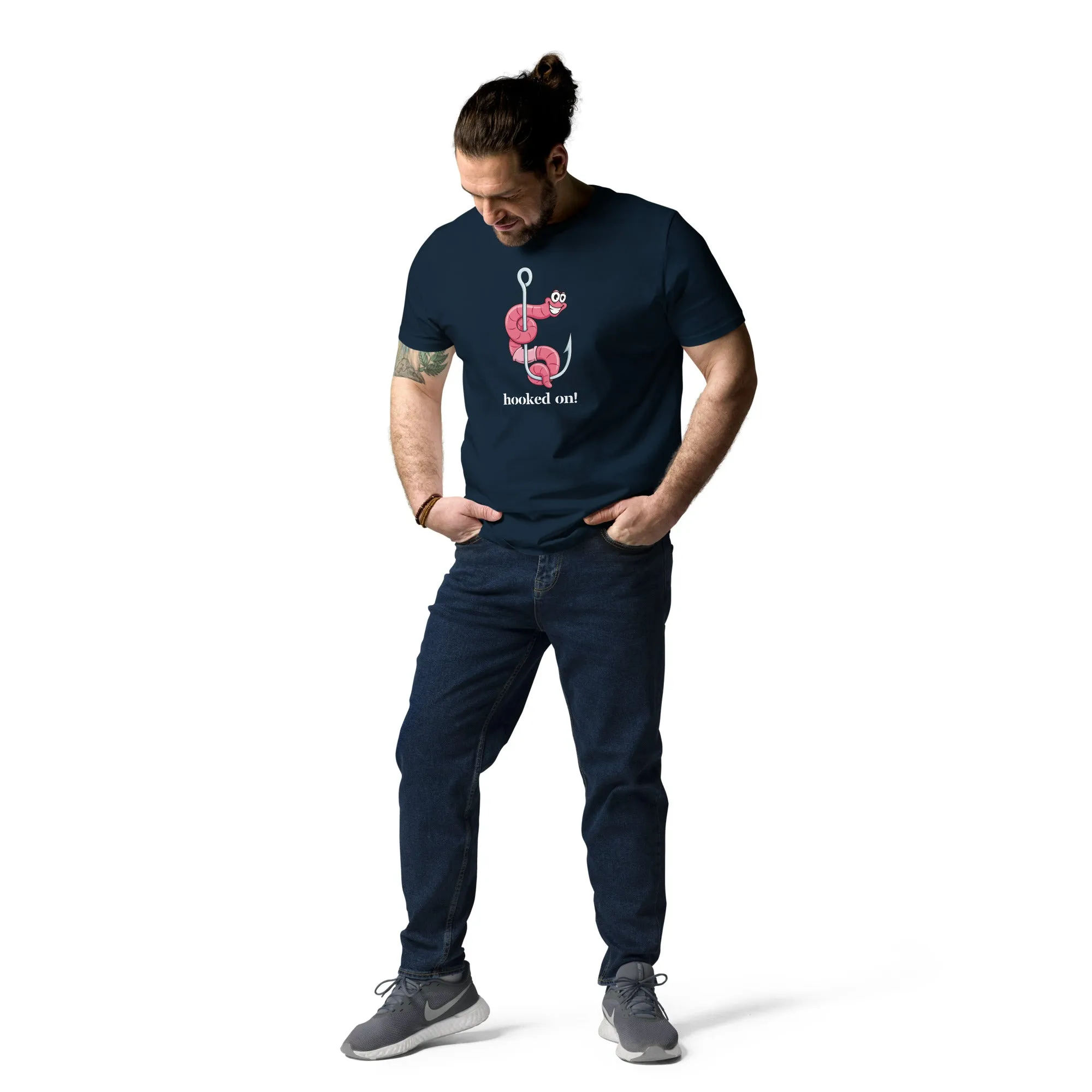 Hooked On! Unisex organic cotton t-shirt