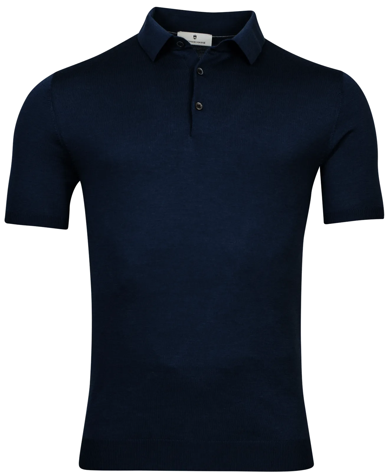 ID24440-Thomas Maine Navy Merino Polo
