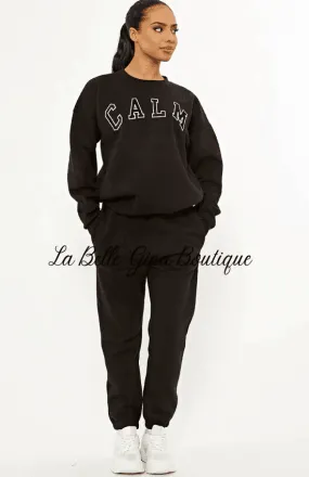 Jaynelle Calm Embroidered Fleece Set