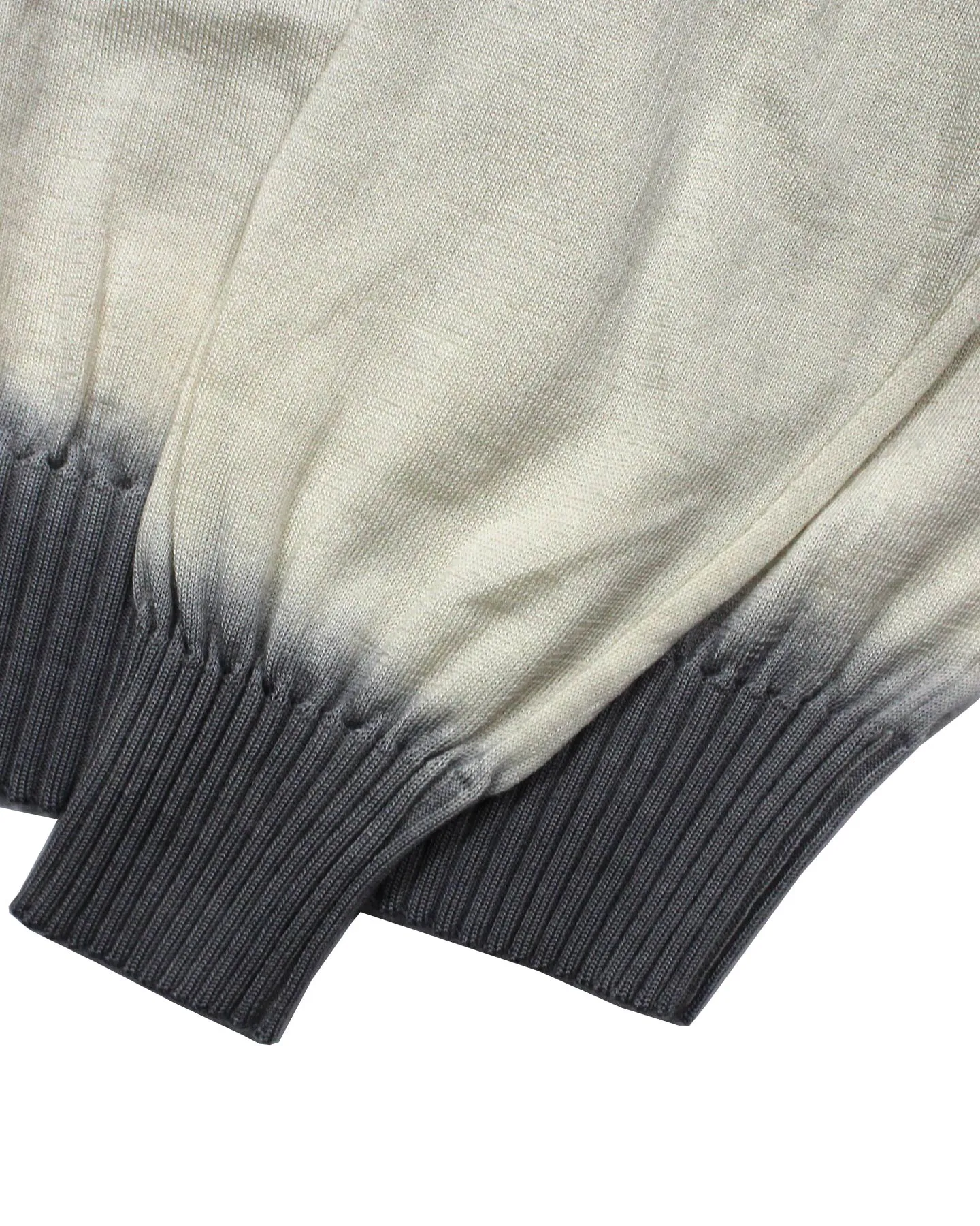 Kiton Sweater White Gray Cashmere Silk Crewneck - EUR 50/ M SALE