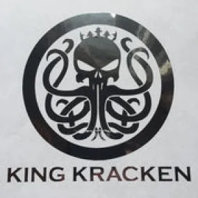 Kracken Chrome Skull Sticker