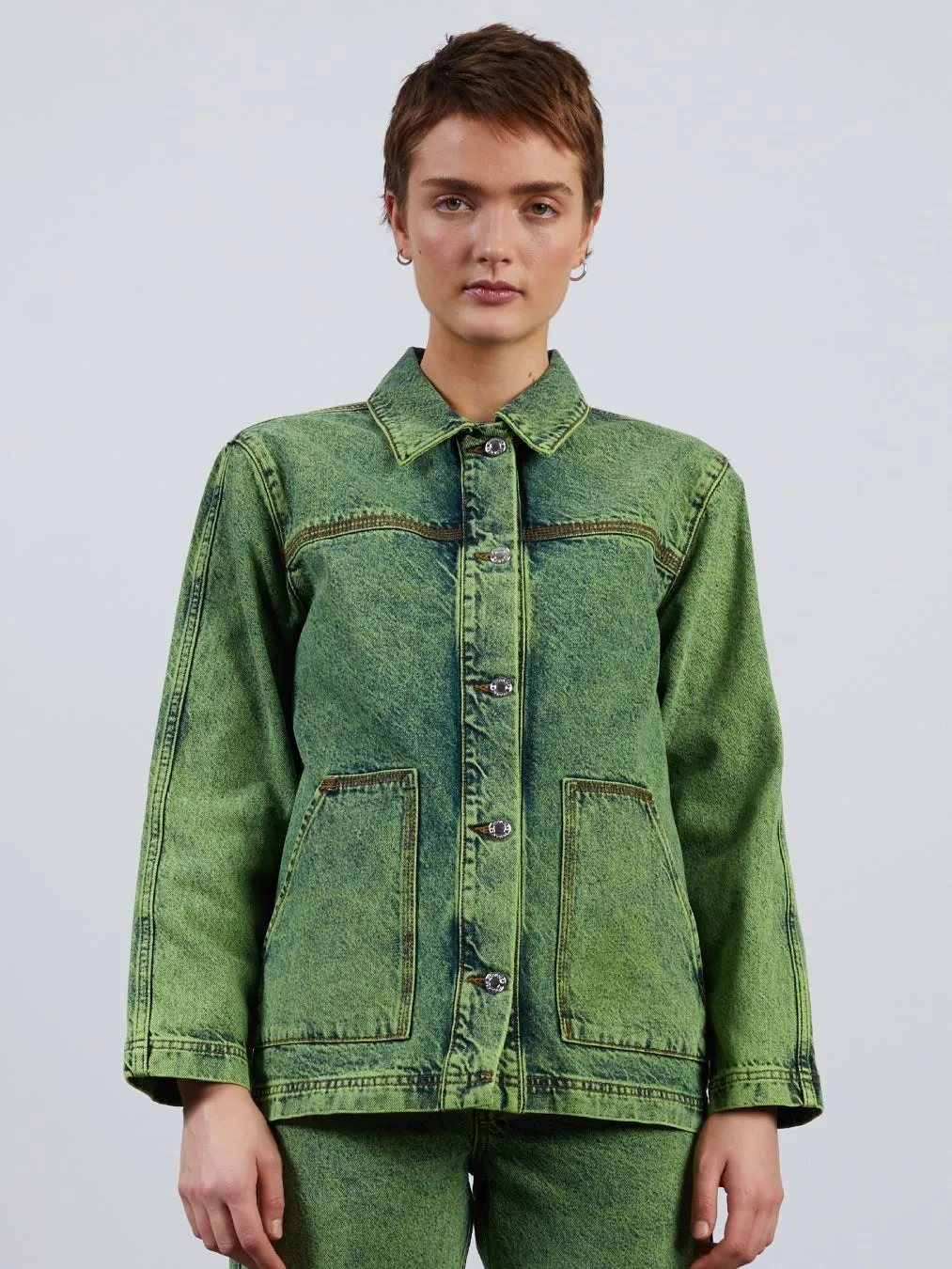 Leah Acid Denim Jacket