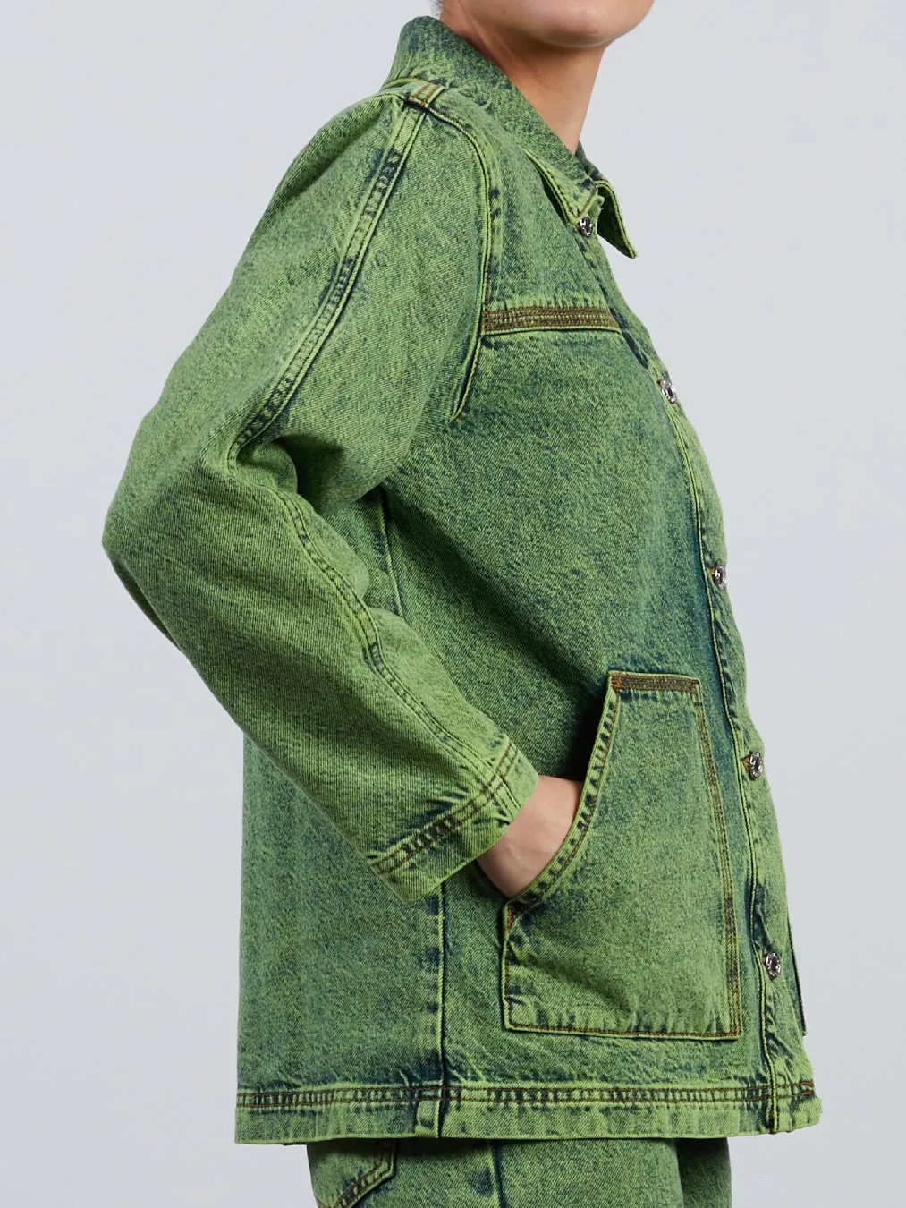 Leah Acid Denim Jacket