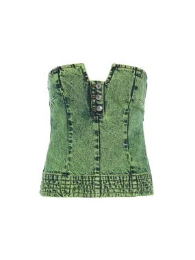Leah Acid Denim Top