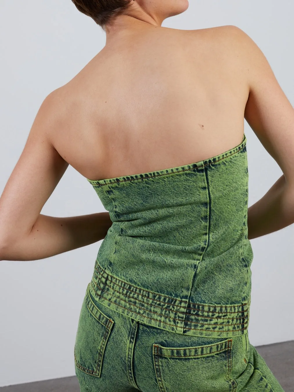 Leah Acid Denim Top