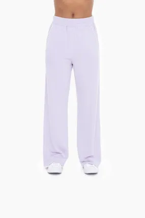 Lilac Wide Leg Fleece Lounge Pants