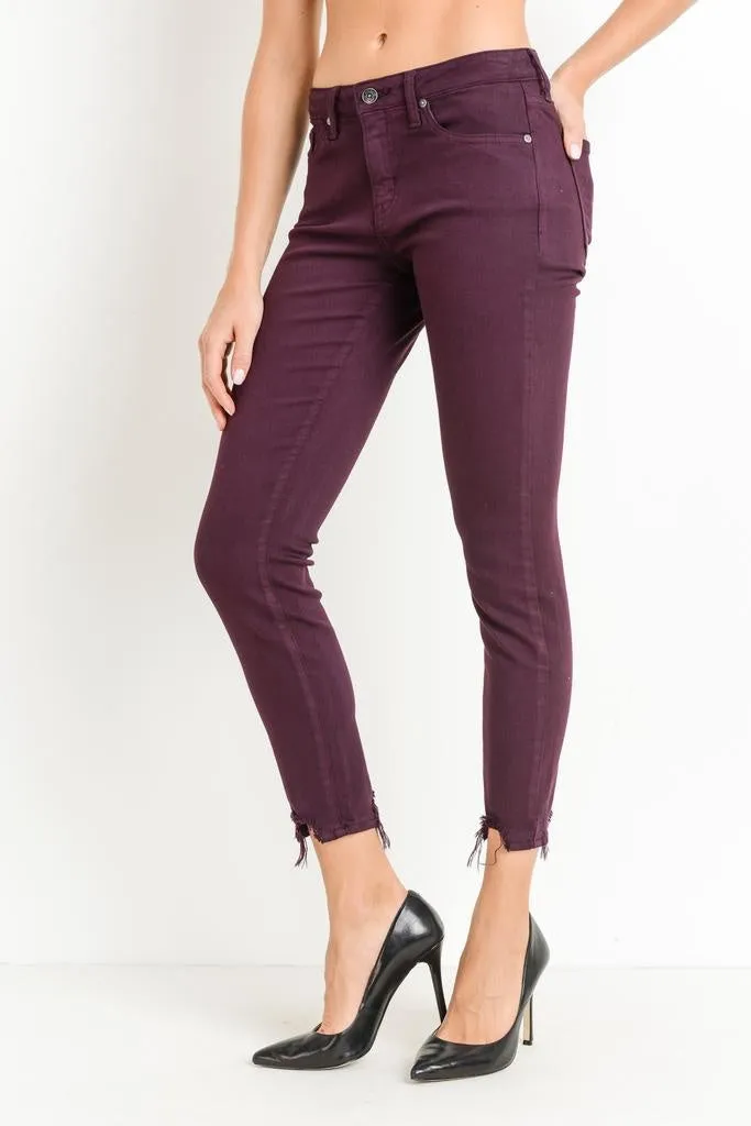 Maroon 5 Pocket Distressed Hem Skinny Stretch Jean