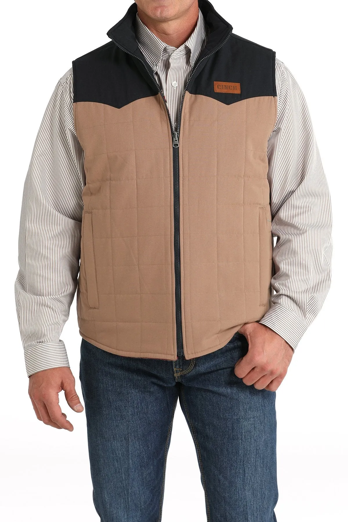Men's Cinch Reversible Vest Khaki