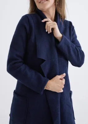 Merino Coat in Navy