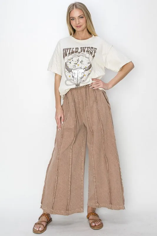 Mineral Wash Raw Outseam Pants (2 Options)