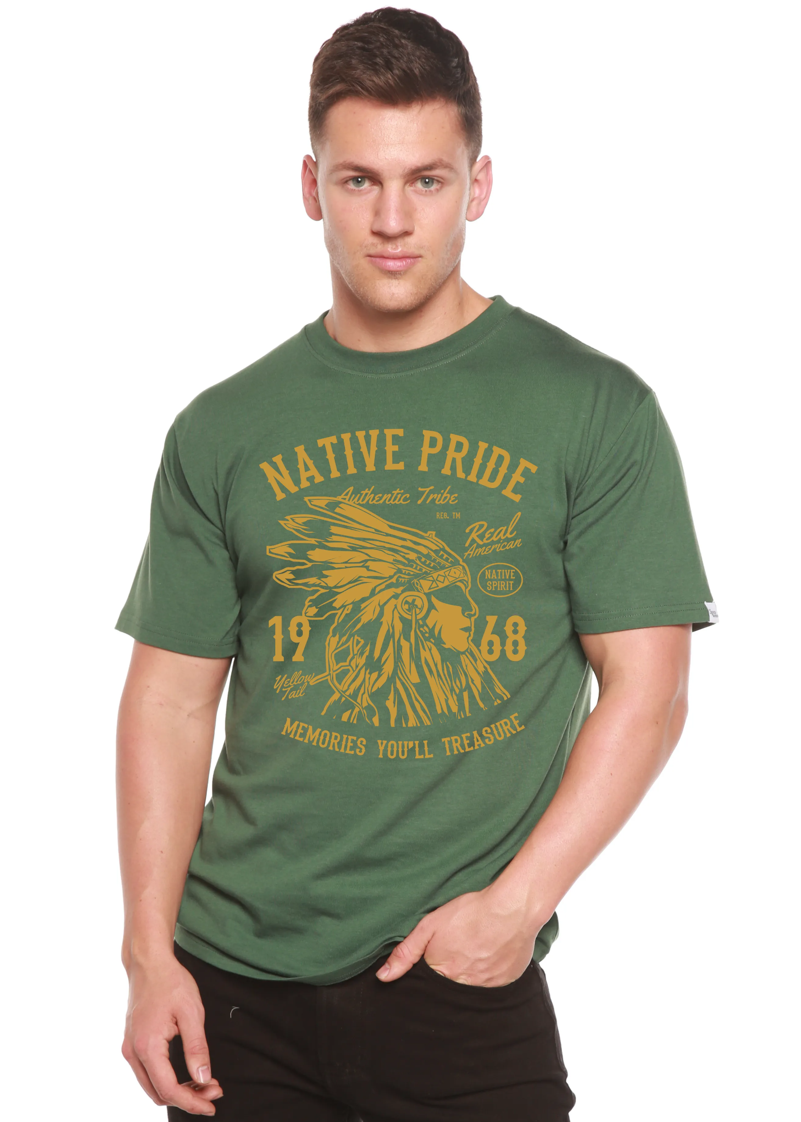 Native Pride Spun Bamboo® Men's Bamboo Viscose/Organic Cotton Short Sleeve Graphic T-Shirt