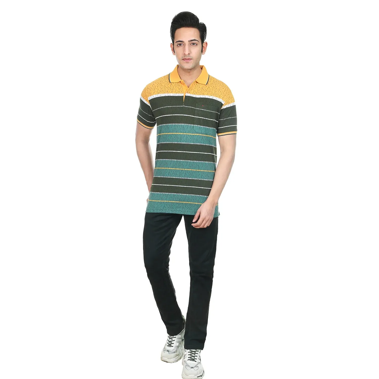 On Sale Ochre Olive Polo T-shirt