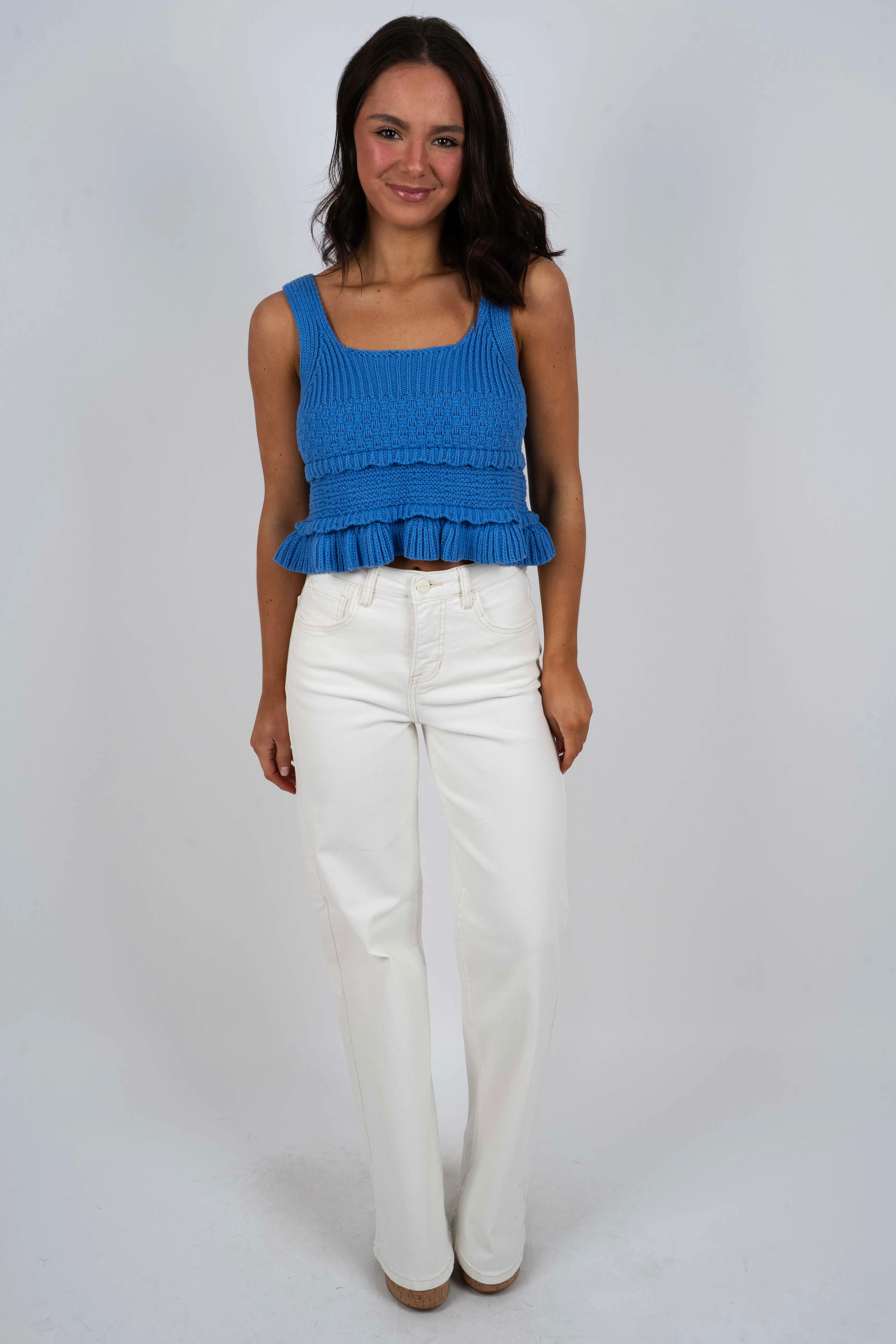 Risen High Rise Wide Pants (Cream)
