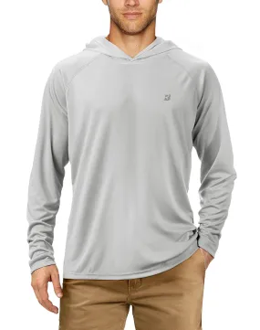 Roadbox Men's UPF 50  Sun Protection Long Sleeve Hoodie Shirt Outdoor UV Fishing Shirts for Workout, Running, Fishing, Hiking