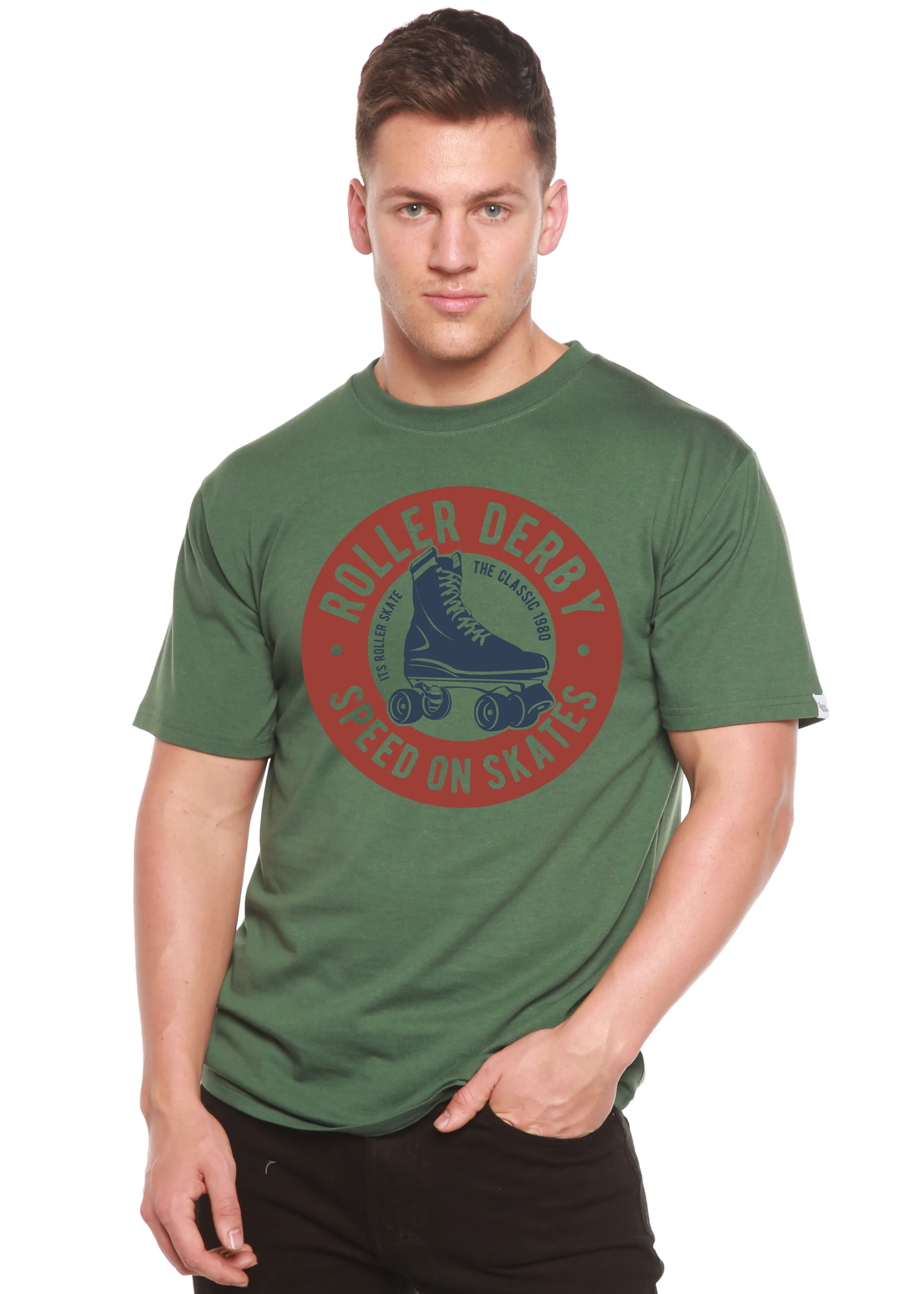 Roller Derby Spun Bamboo® Men's Bamboo Viscose/Organic Cotton Short Sleeve Graphic T-Shirt