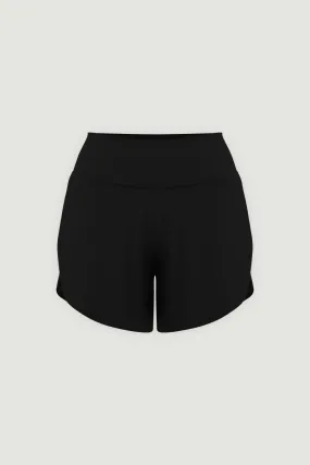 Run Shorts (Long 4.5") in Black Sesame