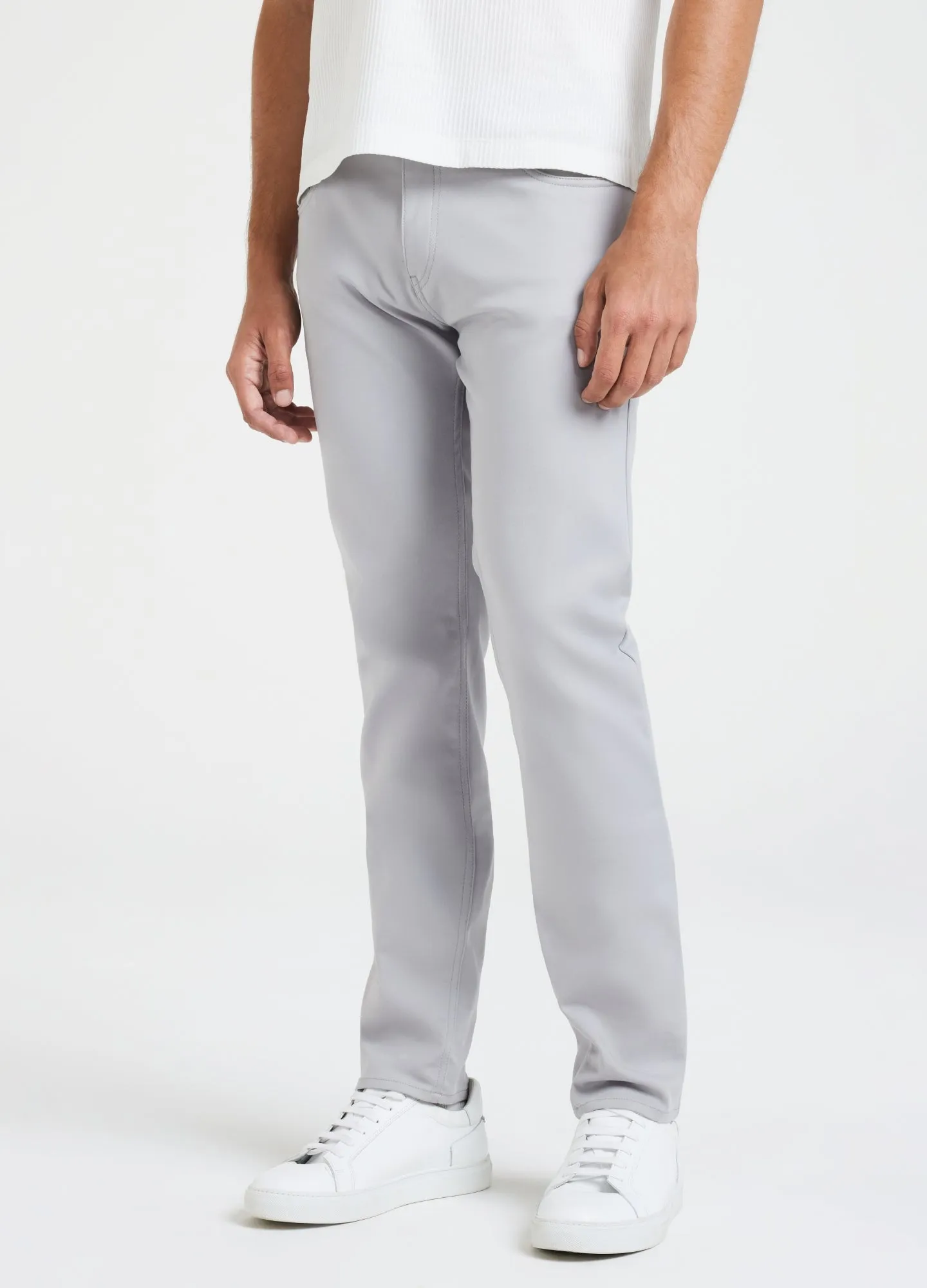 Slim Fit Tech Cotton Stretch Jeans Steel
