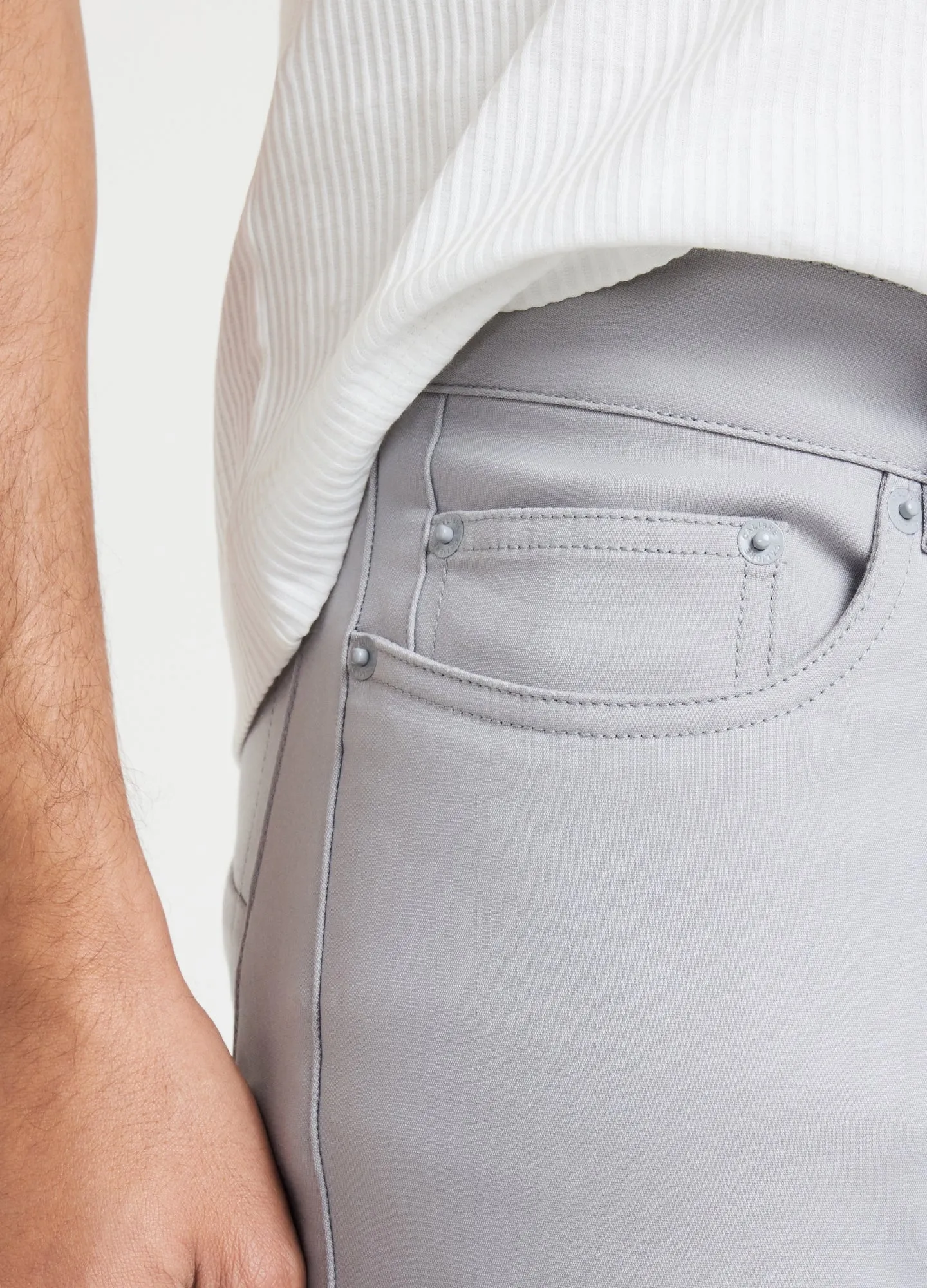 Slim Fit Tech Cotton Stretch Jeans Steel