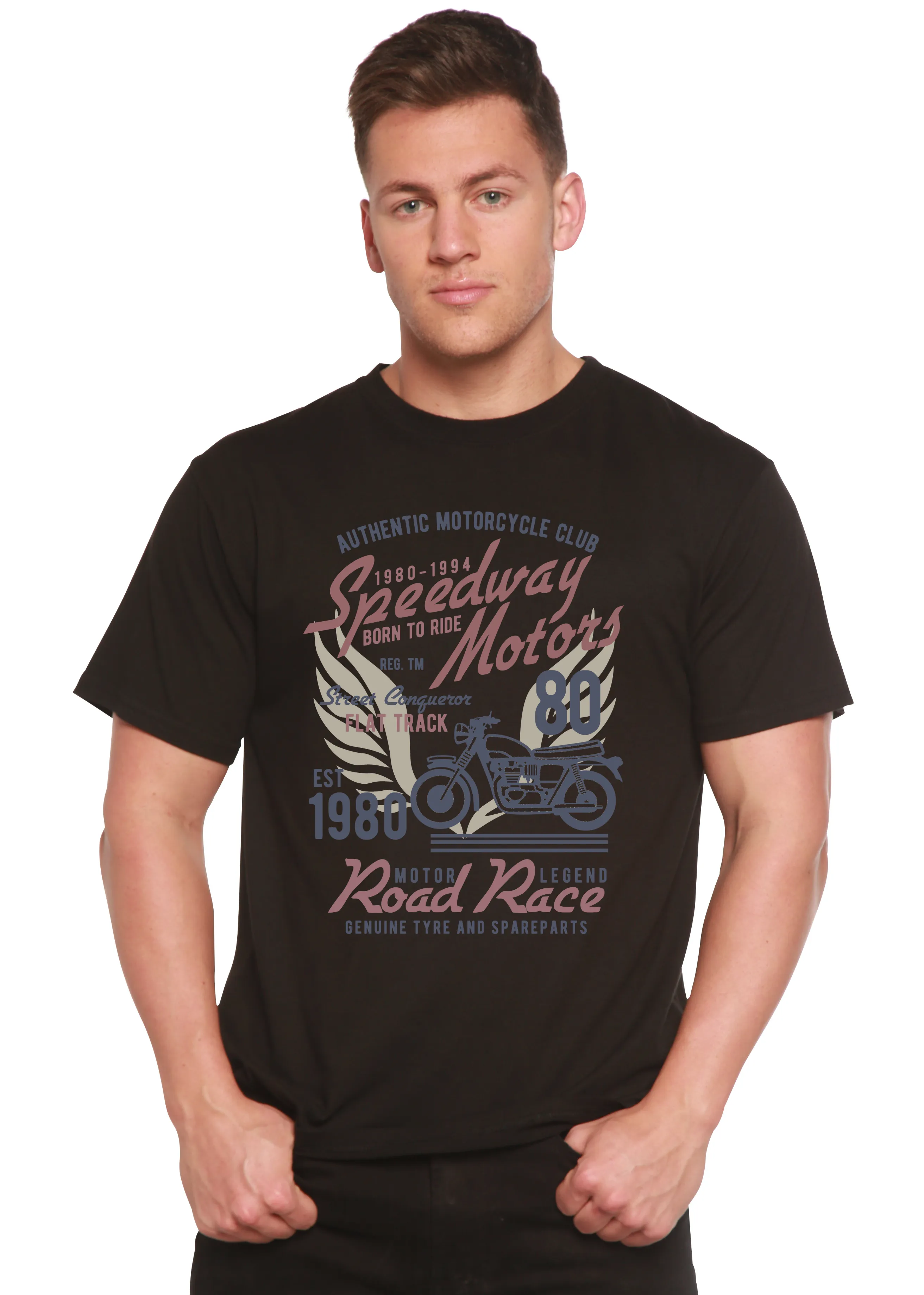 Speedway Motor Spun Bamboo® Men's Bamboo Viscose/Organic Cotton Short Sleeve Graphic T-Shirt