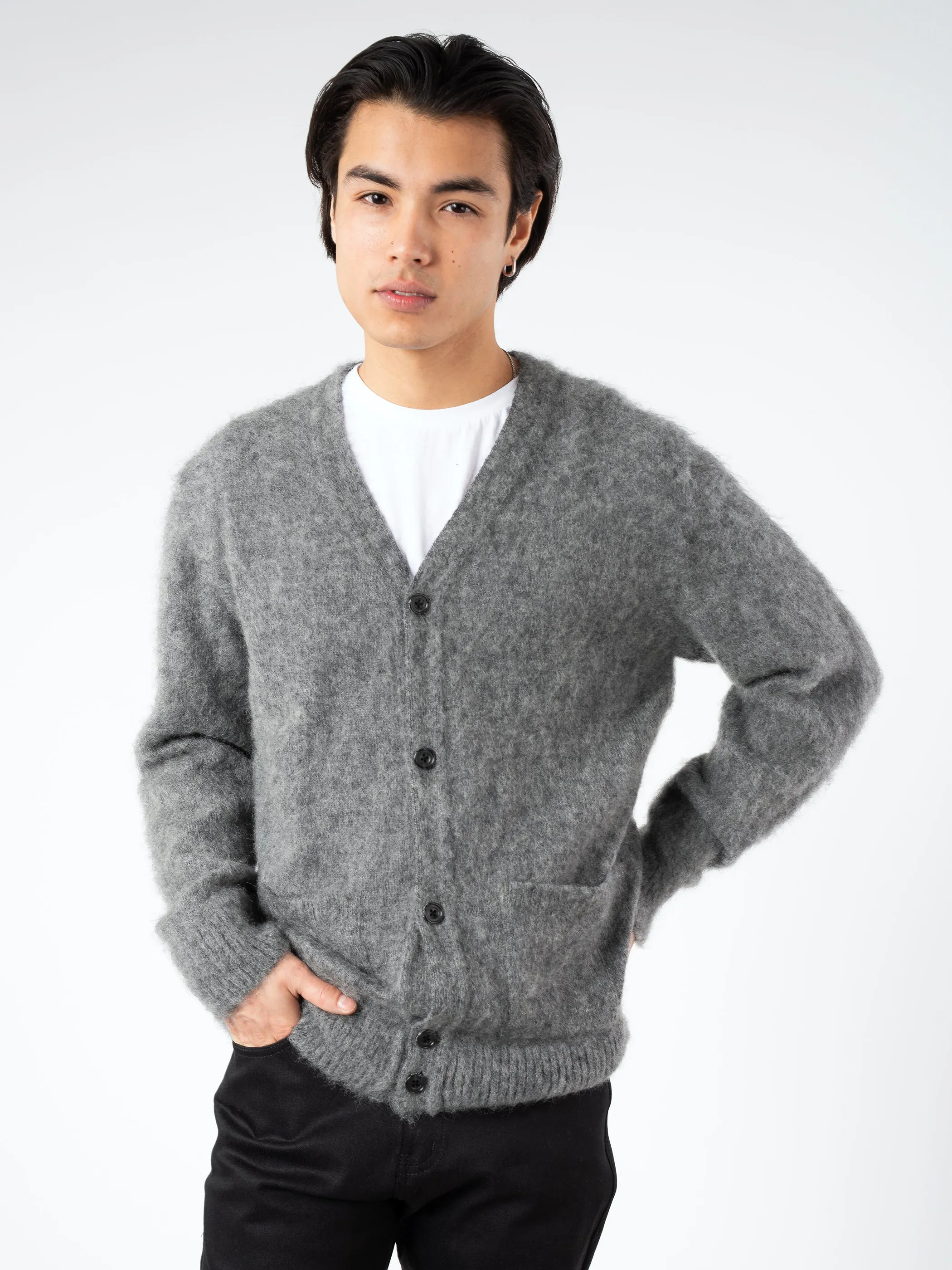 Stretch Mohair Cardigan