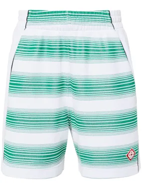 striped jacquard track shorts