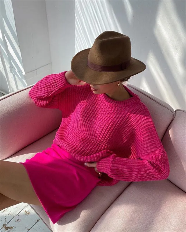 TastyHottie - Women's casual round neck loose long sleeve sweater