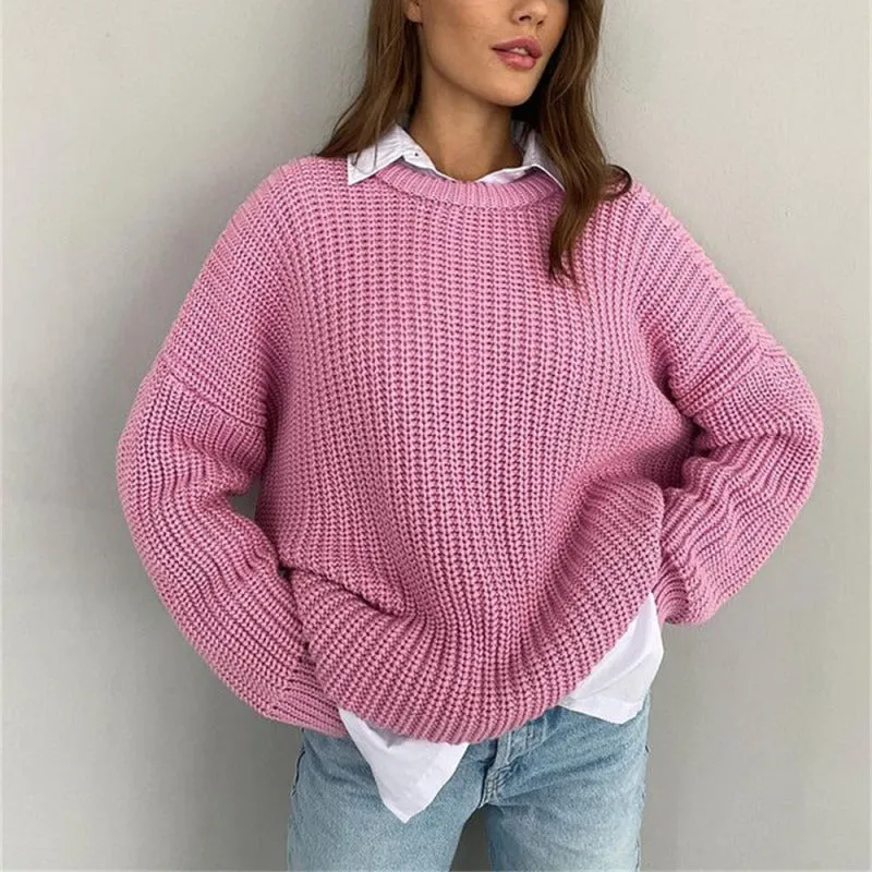 TastyHottie - Women's casual round neck loose long sleeve sweater